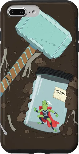 Vista 9 de iPhone 14 Marvel Loki Frog of Thunder con funda Mjolnir Hammer