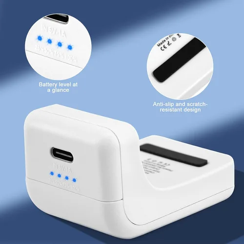 Vista 4 de SIKEMAY Paquete de batería recargable de accesorios para controlador PS5, batería externa de carga rápida de 1800 mAh con indicador LED y cable