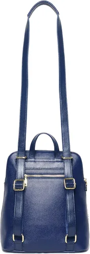Vista 5 de COOLCY Mochila de cuero real para mujer