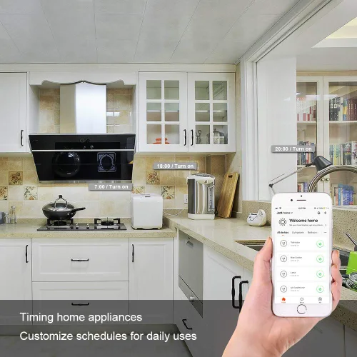 Vista 10 de Zigbee - Enchufe inteligente compatible con Alexa, Google Assistant, control de aplicación y voz, requiere ZigBee Hub, UE (16A)