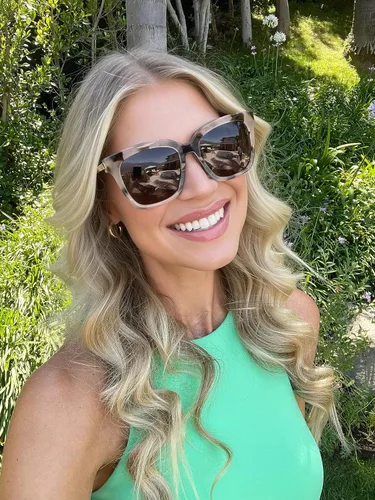 Vista 8 de DIFF Bella Designer - Gafas de sol cuadradas de gran tamaño para mujer, 100% protección UVAUVB, colores de moda de moda Tortoise