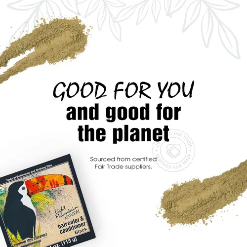 Vista 8 de Light Mountain Tinte y acondicionador para el cabello de henna, tinte negro para hombres y mujeres, polvo orgánico de hoja de henna y botánicos, sin