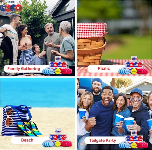 Vista 4 de Pallino Juego interactivo de discos voladores - Diversión al aire libre para adultos y familia, juegos de césped para niños y adultos, patio trasero