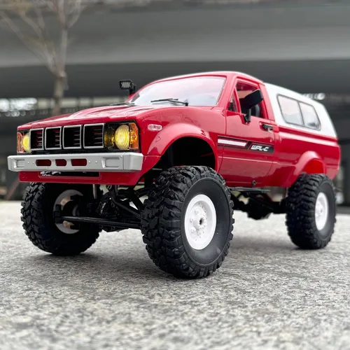 Vista 4 de HLSFWDRIVE RC Rock Crawler 4x4 WPL C24 RC Truck 1/16 Escala Off Road RTR Crawler de control remoto todo terreno con dirección proporcional
