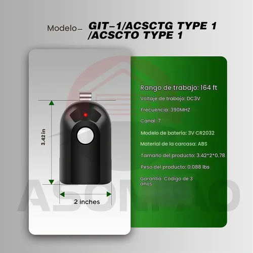 Vista 8 de Paquete de 2 abridores de puerta de garaje Genie GIT-1 ACSCTG Type1