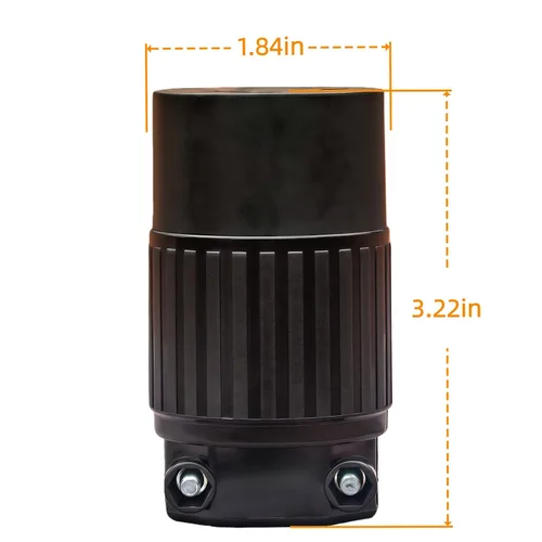 Vista 5 de Nema L5-30R - Conector de bloqueo, 30 amperios, 125 voltios, 2 polos, conexión a tierra de 3 cables, adaptador de bloqueo giratorio del generador