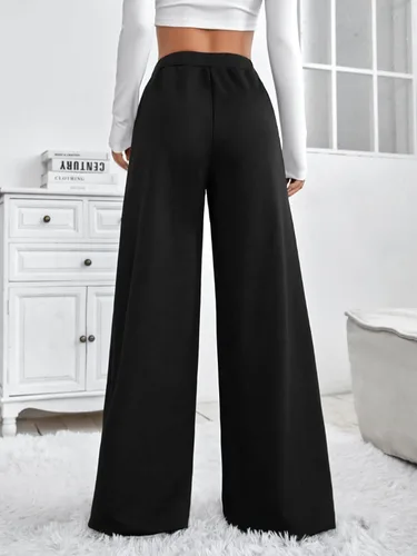 Vista 2 de SOLY HUX Women's Drawstring High Waisted Wide Leg Long Pants Casual Sweatpants with Pockets