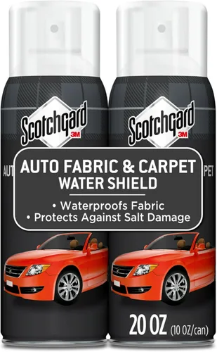Vista 2 de Scotchgard Auto Fabric & Carpet Water Shield, 20 onzas (dos, latas de 10 onzas)
