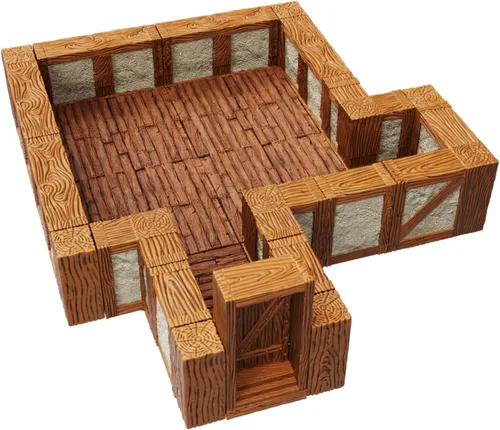 Vista 6 de WizKids Warlock Tiles: Expansión – Paredes rectas Ciudad y Pueblo de 1 pulgada