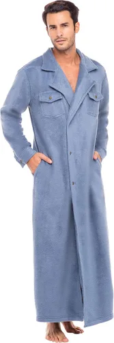 Vista 3 de Alexander Del Rossa Men's Long Duster Ranch House Coat, Durable Anti-Pill Fleece Robe for Winter