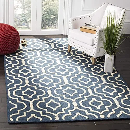 Vista 19 de SAFAVIEH Cambridge Collection - Alfombra decorativa de 2 x 3 pies, color beige y marfil, lana marroquí hecha a mano, ideal para zonas de alto