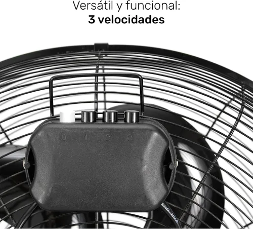 Vista 7 de Taurus FLASH - Ventilador industrial de piso de 20 pulgadas, ventilador de parrilla de metal de alta velocidad con cuchillas de plástico