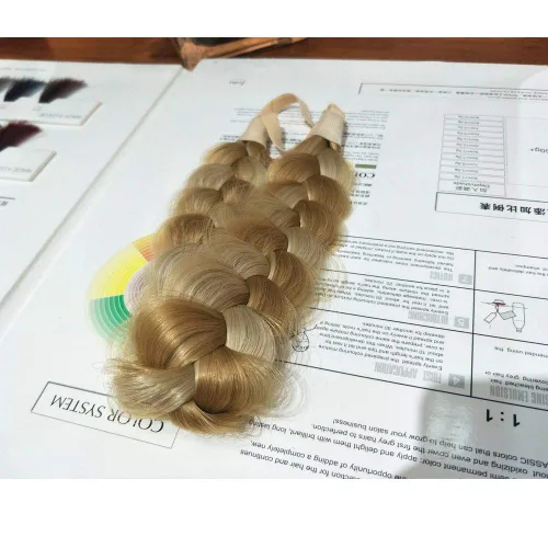 Vista 5 de Diadema trenzada sintética clásica de cabello con hebras anchas para boda, trenzas esponjosas desordenadas, banda para peluca, accesorio de belleza