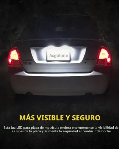 Vista 6 de Luces LED para matrícula, color blanco brillante, repuesto de montaje de lámpara compatible con Ford Fusion 2006-2012, Mustang 2010-2014, Taurus