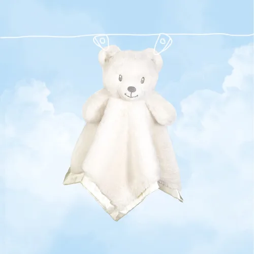 Vista 6 de Manta de Seguridad con Oso - Manta Suave para Bebé Lovey, Manta Esponjosa Unisex Lovie, Juguetes de Peluche para Acurrucarse, Oso de Peluche
