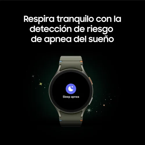 Vista 8 de Samsung Galaxy Watch 7 44mm Reloj inteligente AI con pantalla AMOLED de 1.5", Wear OS 5, Wi-Fi, Bluetooth, monitor de frecuencia cardíaca, apnea