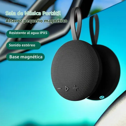 Vista 2 de Altavoz Bluetooth magnético para carrito de golf y lugar de Negro