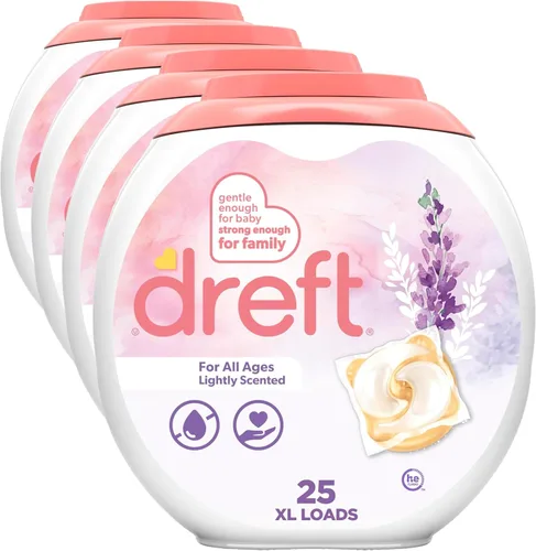 Vista 12 de Dreft - Detergente para ropa en cápsulas XL, aroma ligero, lavanda, 18