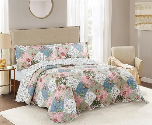 Vista 30 de Brilliant Sunshine Juego de edredón clásico de 2 piezas con 1 funda, reversible, suave y ligera, para todas las estaciones, individual, beige