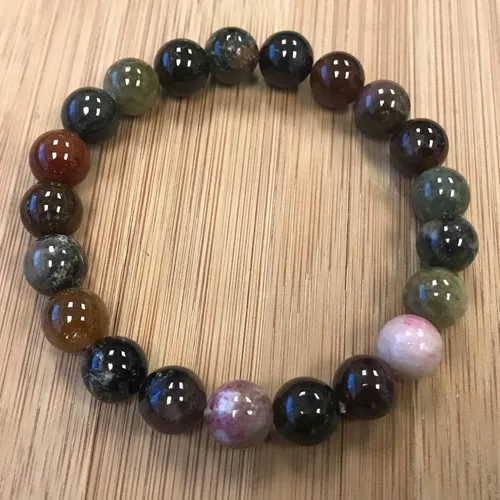 Vista 523 de Gem Avenue Handmade Round Bead Stretch Bracelet Unisex Natural Stone Beaded Jewelry for Men & Women, Elastic Wristband for Daily Wear