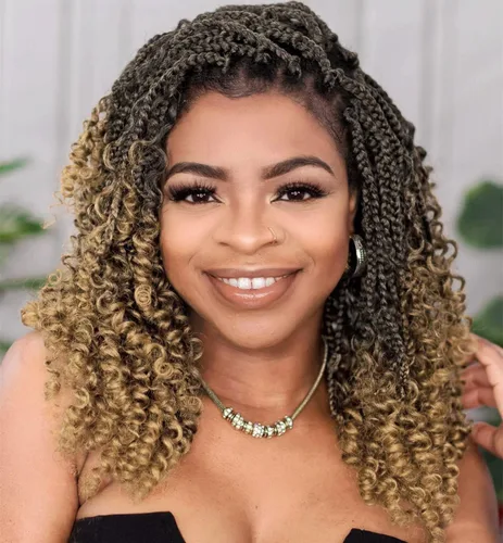 Vista 33 de Goddess Box Braids 1B3330 - Trenzas de ganchillo bohemias de 10 pulgadas para mujeres negras, paquete de 7 paquetes de trenzas bohemias preenlazadas