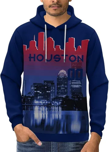 Vista 124 de Custom Football Hoodies City Night Skyline Personalized Sweatshirt Name Number Fan Gift Pullover for Men Women Youth