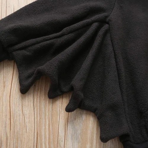 Vista 6 de Weixinbuy Conjunto de ropa de Halloween para bebé y niña, estilo murciélago, ropa de invierno, abrigo con capucha