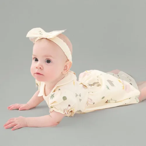 Vista 9 de pureborn Vestido de bebé niña 0-24 meses