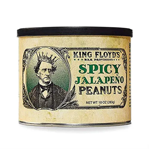 Vista 8 de King Floyd's Classic Margarita Virginia Peanuts: 10 oz, Maní salado con sabor a limón y lima, Tapa resellable, Coma bajo su propio riesgo, Una vez