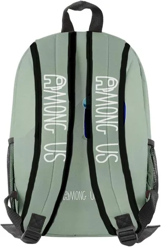 Vista 2 de Entre nosotros mochila de juego 3D impreso para niños bolsas escolares resistentes libro bolsas para niños y niñas Daypack, Azul claro, talla única