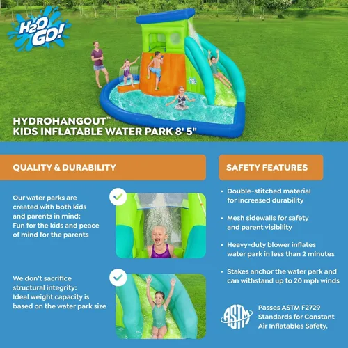 Vista 9 de H2OGO! HydroHangout - Mega parque acuático inflable para niños
