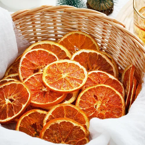 Vista 9 de Rebanadas de naranja sanguina seca, color rojo rubí vibrante, alrededor de 50 piezas, sin azúcar añadido, aperitivo crujiente y saludable adorno