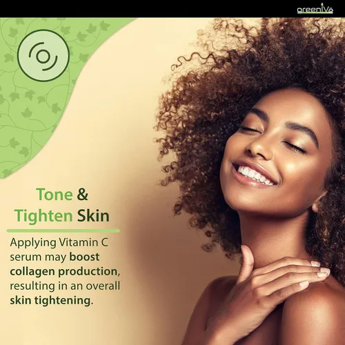 Vista 6 de GreenIVe Suero de vitamina C para cara con ácido hialurónico y colágeno vegetal, suero facial hidratante Tri-Lifting - Cuidado de la piel iluminador