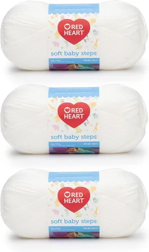 Vista 18 de Red Heart Soft Baby Steps madeja de lana, Aqua