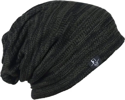Vista 32 de FORBUSITE - Gorro holgado de punto para hombre, de gran tamaño, para verano e invierno B08