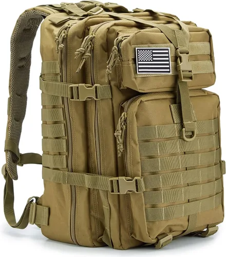 Vista 9 de QT&QY 45L Military Tactical Backpacks For Men Camping Hiking Trekking Daypack Bug Out Bag Lage MOLLE 3 Day Assault Pack