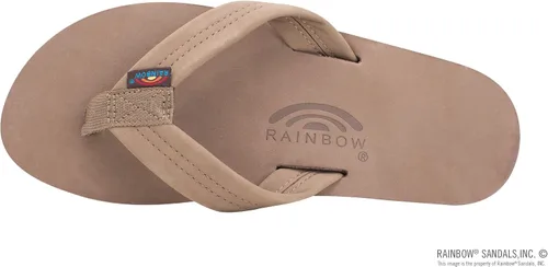 Vista 3 de Rainbow Sandals Sandalias de cuero premium de doble capa para mujer con soporte de arco