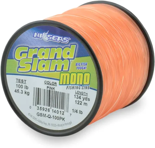 Vista 11 de HI-SEAS Línea de pesca de monofilamento Grand Slam - Fuerte y resistente a la abrasión en transparente, rosa, verde, azul humo, amarillo Amarillo