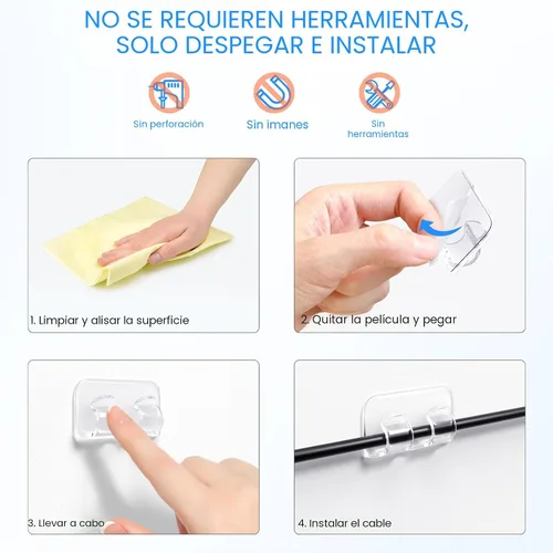 Vista 5 de Ganchos Hetyue para clips de luces de cadena de exteriores: 26 ganchos de luz resistentes