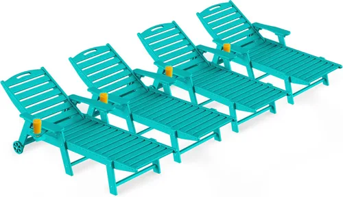 Vista 13 de Silla de salón al aire libre, silla de salón de patio de HDPE con Negro