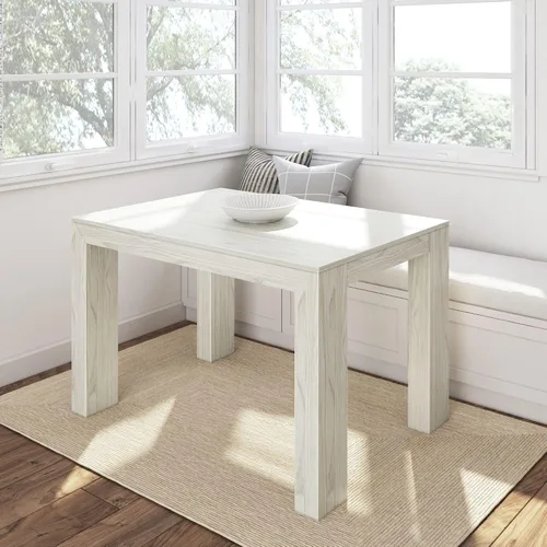 Vista 27 de Plank+Beam Mesa de comedor de 48 pulgadas, mesa de cocina de madera maciza de 48 pulgadas, mesa de comedor rectangular para comedor, oficina