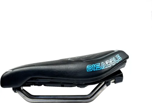 Vista 5 de BiSaddle SRT Sillín de bicicleta ajustable sin nariz súper corto negro con rieles de titanio, ajuste personalizado, cómodo, talla única