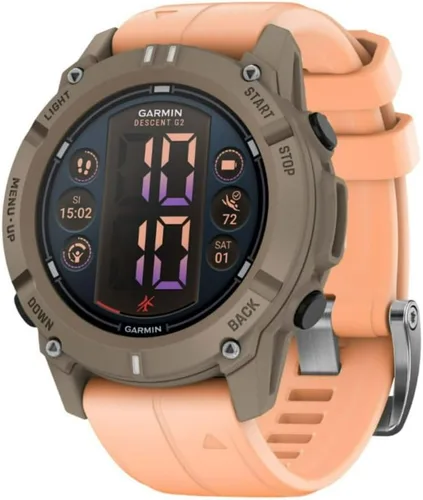 Vista 9 de Garmin® Descent™ G2, Watch-Style Dive Computer, Bright AMOLED Display, Multiple Dive Modes, Health and Wellness Features, Black with Black Band
