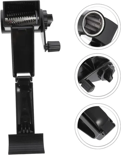 Vista 5 de OSALADI Rotary Cheese Grater Manual Handheld Shredder with Food-grade Stainless Steel Sharp Blades for Hard Cheese Grating Easy to Use Kitchen Tool