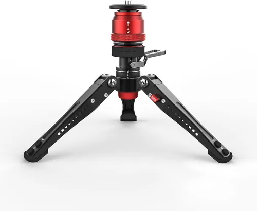 Vista 8 de IFOOTAGE Cobra 3 Base Aluminio Mini Trípode de Escritorio para Cámara Trípode pequeño de mesa con tornillos de 1/4" y 3/8" compatible con cámaras