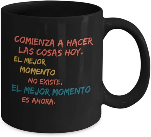 Vista 2 de Regalo para cuñado Taza de Cafe para hermano en derecho Perfecto regalo para graduados, profesionales y estudiantes Vaso con afirmaciones Negro