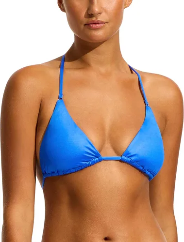 Vista 5 de Seafolly Bañador de bikini triangular para mujer Animal Instinct Aruba Azul