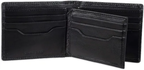 Vista 5 de Calvin Klein Billetera plegable minimalista de piel RFID para hombre