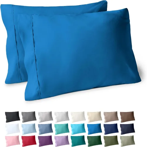 Vista 61 de Bare Home Juego de 2 fundas de almohada de microfibra de tamaño estándar, fundas de almohada refrescantes, doble cepillado, fácil cuidado, cierre