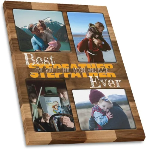 Vista 29 de SHIYEL - Impresiones personalizadas en lienzo con foto, regalos de cumpleaños personalizables para tía de sobrina o sobrino, crea un lienzo de pared